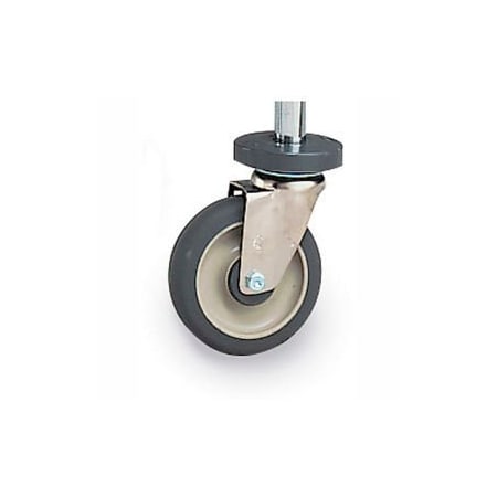Metro Metro 5" Casters for Super Erecta Shelving - 5" Resilient Rubber Swivel Caster Brake and Bumper 5443000